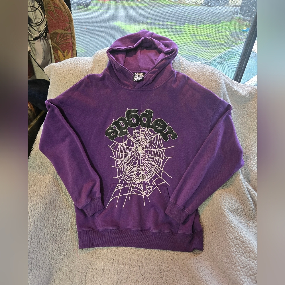 Purple Spider Graphic Hoodie